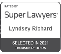 rated by Super Lawyers, Lyndsey Richard selected in 2021 thomson reuters
